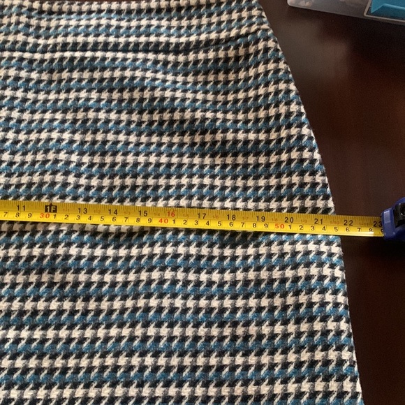 Talbots Houndstooth Wool Blend Lined Short Pencil Skirt Size 14 P - Picture 10 of 11
